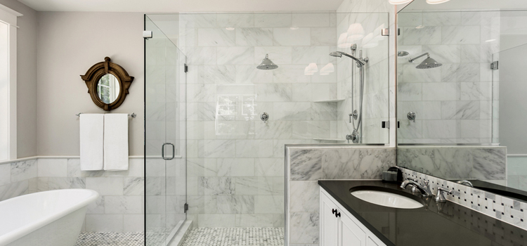 bathroom shower door installation in Fairfield