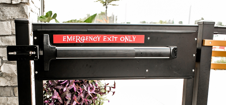 emergency push bar installation in Fairfield